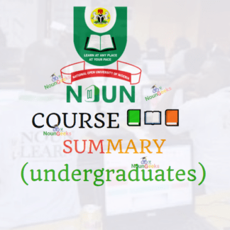 noun course summary for undergraduates
