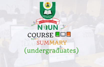 noun course summary for undergraduates